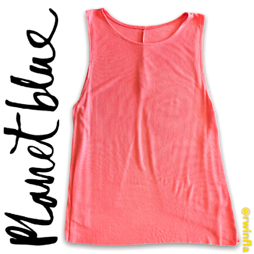 Blue Life x Planet Blue Open Back Tank Top Coral